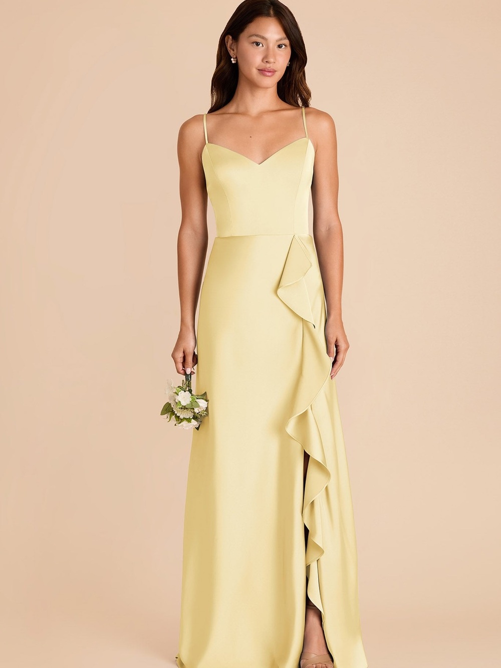 Birdy Grey Theresa Dress in Lemon Sorbet / Matte Satin